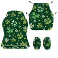thumbnail image 5 of SCRAWLGOD St. Patrick's Day Shamrock Spot Print Dark Green 4 PCS Gaming Chair Cover with Armrest Slipcovers Soft Stretchable Washable Computer Chair Seat Slipcovers Cat Scratch Proof, 5 of 7