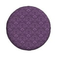 thumbnail image 2 of Balery Retro Florals Purpletire Cover Waterproof Dust-Proof, Universal Spare Wheel Tire Cover For Trailer, Rv, Suv Truck And Vehicle Camper Accessories-14 Inch, 2 of 9