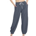 thumbnail image 3 of Cutuoiiu Women's Casual Elastic Waist Drawstring Jogger Pants with Pockets for Yoga and Running, 3 of 5