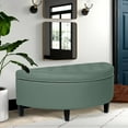 thumbnail image 7 of Homebeez 43.5" Half Moon Storage Ottoman,Button Bedroom Benches for Entryway Living Room, 7 of 7