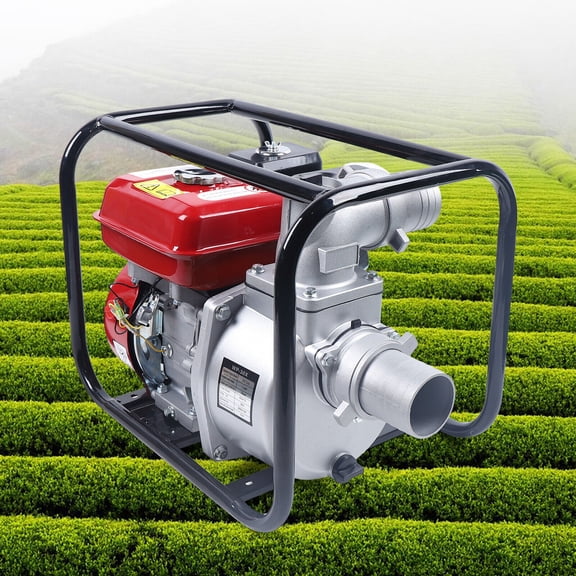 Miumaeov 7.5HP Gas Powered Water Pump 3'' Inlet/Outlet Semi Trash Water Transfer Pump 3000W High Pressure Agricultural Garden Irrigation Pump
