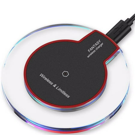 Qi Wireless Charging Pad Slim Charger Dock For Apple iPhone X/XS/XR/XS max iPhone 8/8 Plus Samsung Galaxy S8 S9+ S10 S10e S10+ Galaxy S6 S7 Edge Plus Note 10 10+ 9 8 5 & All Android Qi-Enabled
