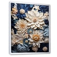 thumbnail image 2 of Designart "Radiant Paper Mache Flower Blossoms" Flowers Floater Framed Wall Decor, 2 of 5