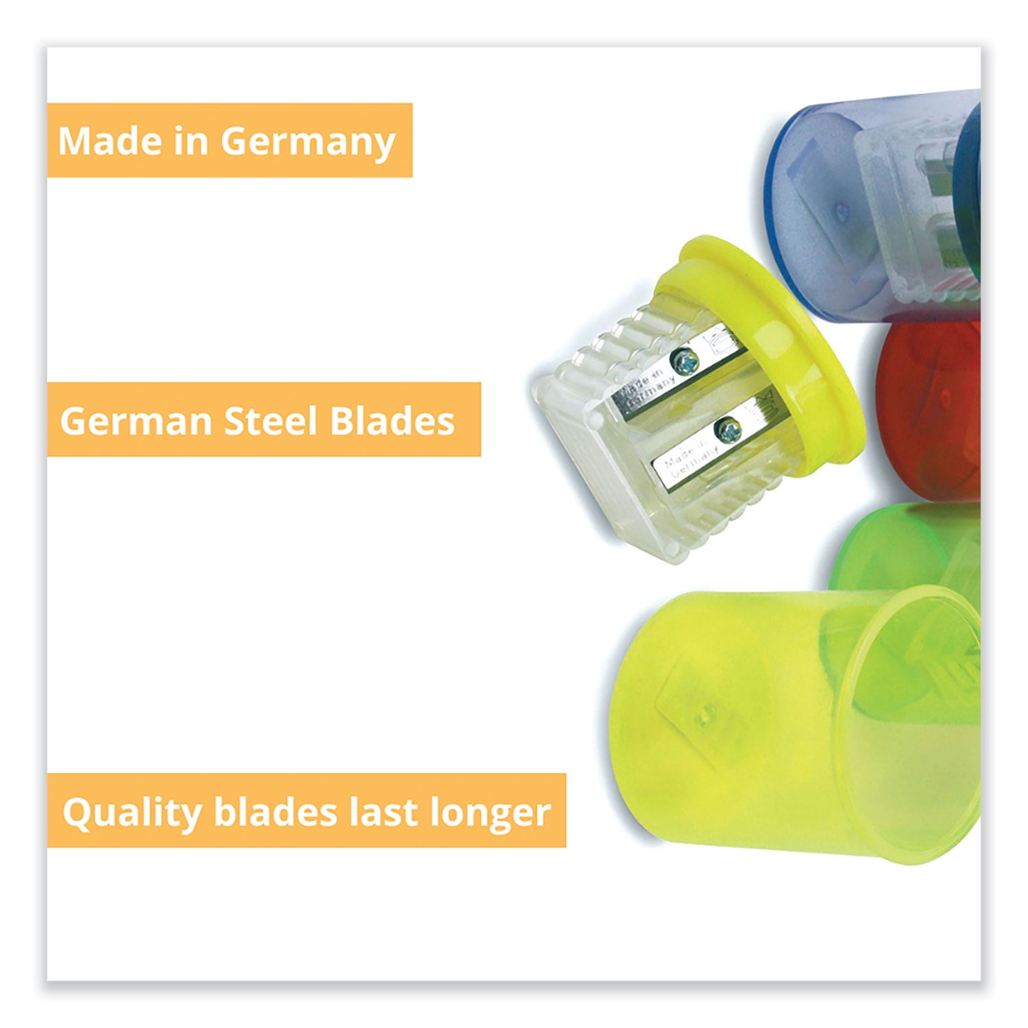 Eisen Sharpeners. Two-Hole, 1.5 x 1.75, Assorted Colors, 12/Pack | Bundle of 2 Packs