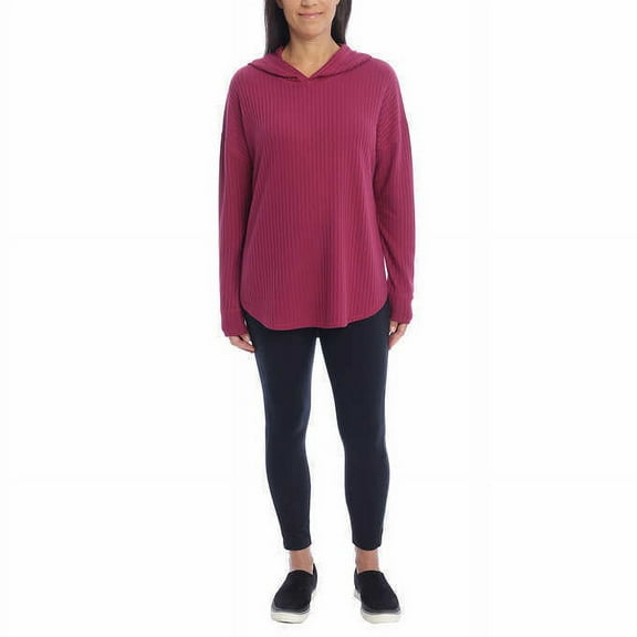 Chaser Ladies' Thermal Hoodie (SUGAR PLUMMAROON, L)