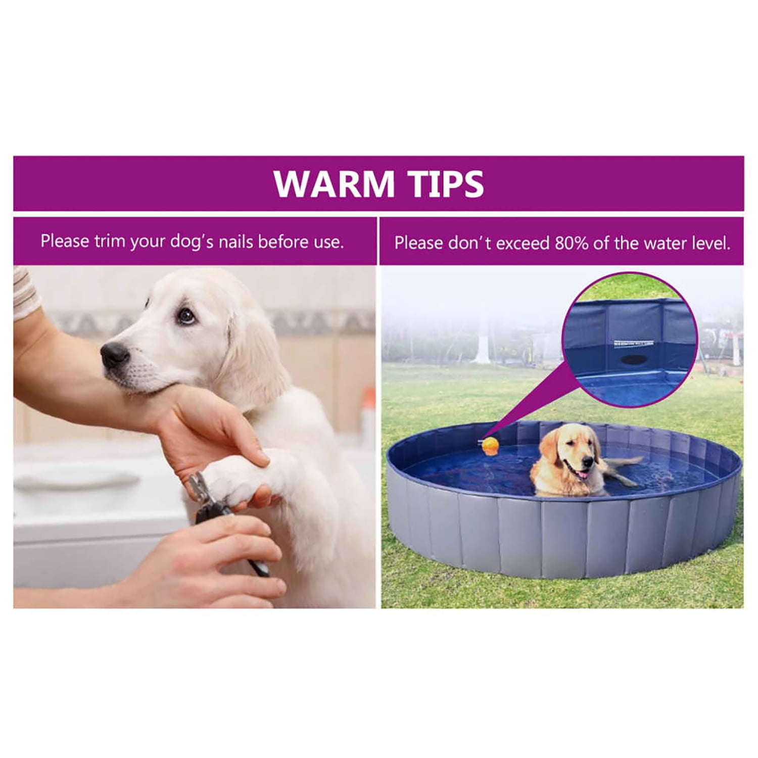 Pefilos 63" Large Pet Pool Bathing Tub Foldable Dog Pool Outside Kiddie Pool for Dogs Cats and Kids, Red, L Pefilos 63" Large Pet Pool Bathing Tub Foldable Dog Pool Outside Kiddie Pool for Dogs Cats and Kids, Red, L