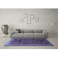 thumbnail image 3 of Ahgly Company Indoor Square Persian Blue Traditional Area Rugs, 5' Square, 3 of 4