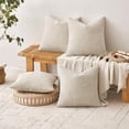 thumbnail image 5 of Lomyolo Set of 4 Chenille Pillow Covers - 20x20 Inch Soft Farmhouse Decor for Couch, Sofa, Bedroom Winter Fall Farmhouse Accent Boho Cushions Decor, 5 of 6