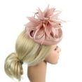 thumbnail image 6 of Prolriy Fascinators Hats for Women, Womens Flower for Beads Hat Fascinators Cute Wedding Headwear Headband Hair Accessories for Women Pink One Size, 6 of 9