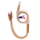 thumbnail image 1 of Massachusetts USA mapa estrellas rayas bandera Cable de carga telescópico múltiples USB tres en uno, 1 of 3
