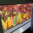 thumbnail image 3 of ¡Ahorra Más con Ofertas!, Pegatinas electrostáticas de doble cara visibles con hojas de arce y erizo en la ventana Akmoler, 3 of 4
