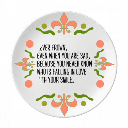 

Poetry Never Frown Always Sle Flower Ceramics Plate Tableware Dinner Dish