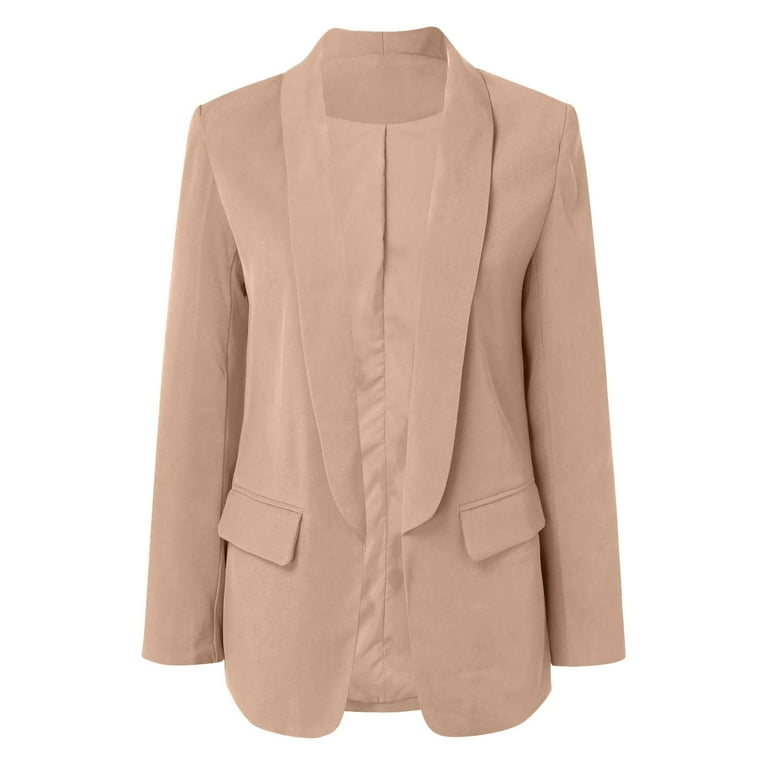 Ladies beige cheap linen jacket