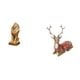 thumbnail image 1 of Majestuosa escultura de león y reno, elegante figura de león y alce, adorno decorativo de mesa para oficina, hogar, sala de estar, dormitorio, estante, 1 of 8