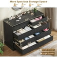 thumbnail image 4 of Black Dresser with 8 Drawers for Bedroom Wide Chest of Drawers Storage Cabinet for Living Room, 4 of 8