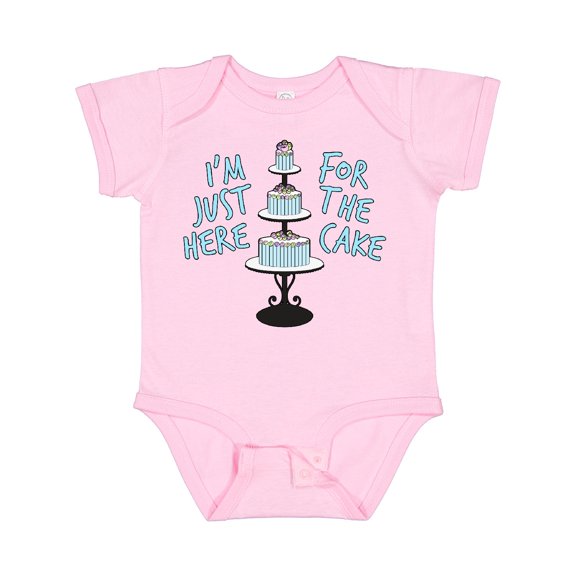 Inktastic I'm Just Here for the Cake Funny Wedding Boys or Girls Baby Bodysuit