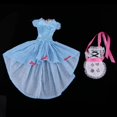 thumbnail image 3 of Vestido de muñecas para niña de 50 cm Dulce de Rayas Victoriana Nocturno Lolita Accesorios de para 1/4 Bjd Muñeca Femenina Color Azul Fanmusic Vestido de muñecas para niña de 50 cm, 3 of 7