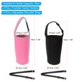 thumbnail image 2 of Uxcell 30oz Tumbler Carrier Holders with Shoulder Strap Set, 2 Pack Water Bottle Sleeve Protector, Black,Pink, 2 of 7