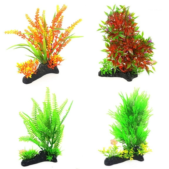 SPRING PARK Aquarium Decorations Lifelike Plastic Decor Fish Tank Plants,Used for Household and Office Aquarium Simulation Plastic Hydroponic Plants