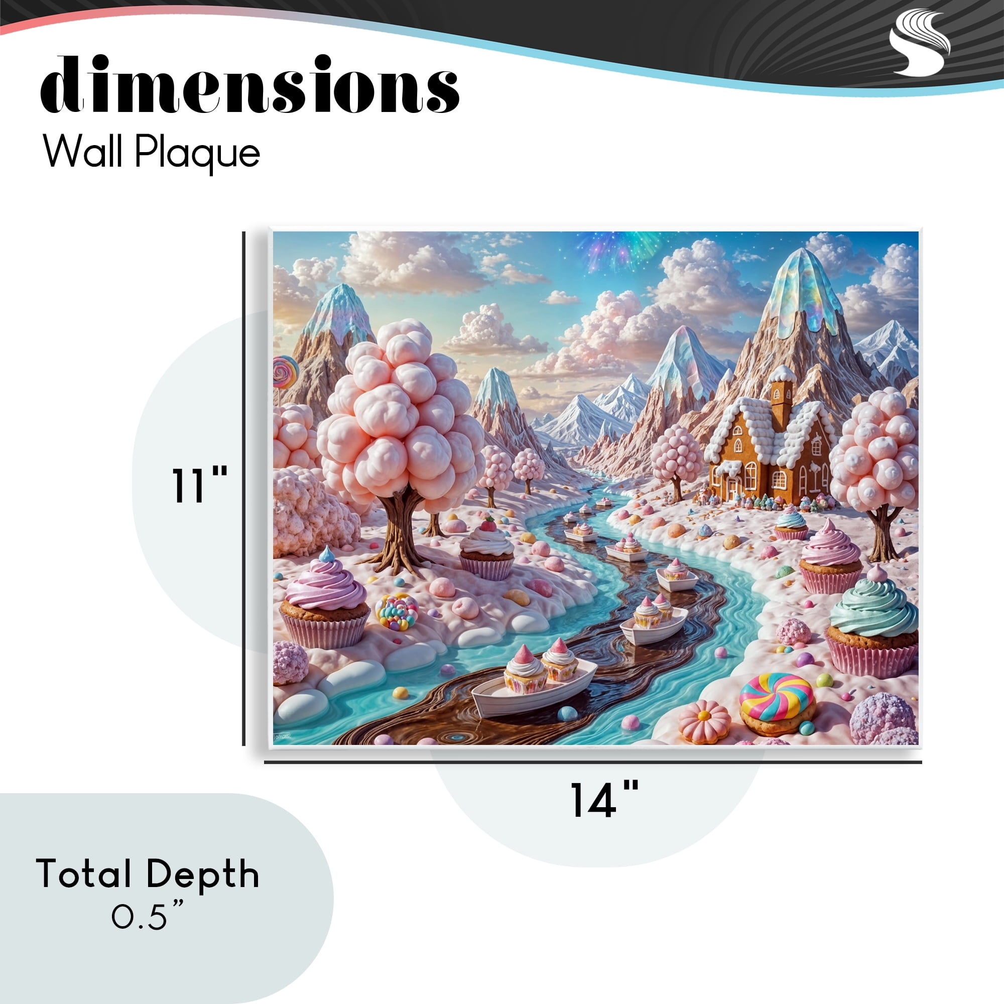 Stupell Industries Dreamlike Candy Land Whimsy Wall Plaque Art, design by Tabz Jones