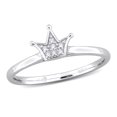 thumbnail image 1 of Miabella Created White Sapphire Cluster Crown Ring in Sterling Silver, 1 of 5