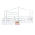 thumbnail image 4 of Euroco Wood Twin Size Platform Bed, 2 Beds in One House Bed with 3 Drawers, White, 4 of 10