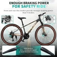 thumbnail image 5 of ICEELF 20 Inch Mountain Bike, 21-Speed MTB Bicycle, Teens & Adults, Carbon Steel Frame, Suspension Fork, Dual Disc Brakes, Gray, 5 of 10