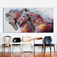 thumbnail image 2 of Home Living Room Art Wall Decor Running Horse Painting Printed Canvas No Frame, 2 of 2