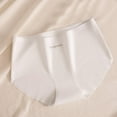 thumbnail image 2 of Ashirexll Silk Underwear for Women Solid Color Seamless Underwear Ultra-Thin Lightweight Comfortable Soft Mid Waist Underwear White L, 2 of 3