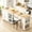 White, variant on JassmiPkwy 77.8 " Rolling Kitchen Island with Extendable Dining Table, with Wheels, Sided Storage Shelf, Black