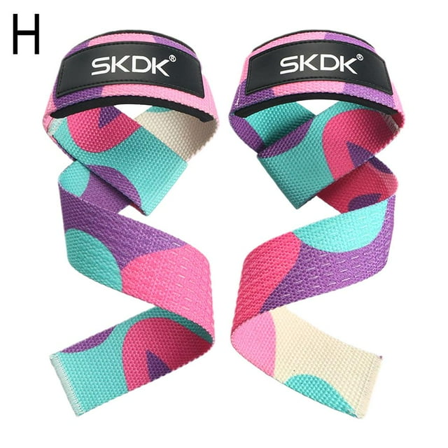 1Pair Fitness Weight Lifting Straps With Wrist Support Camo Pull-Up Strap Strength Training