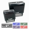thumbnail image 1 of First Class with Border Mail Self-Inking Rubber Stamp Ink Stamper for Business Office - Blue Ink - Large 2-3/4 Inch, 1 of 7