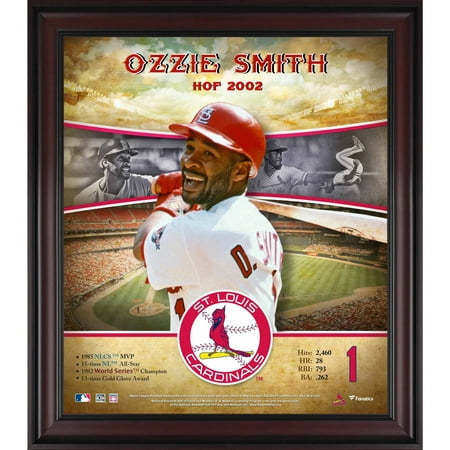 Ozzie Smith Career - Ozzie Smith St. Louis Cardinals Framed 15