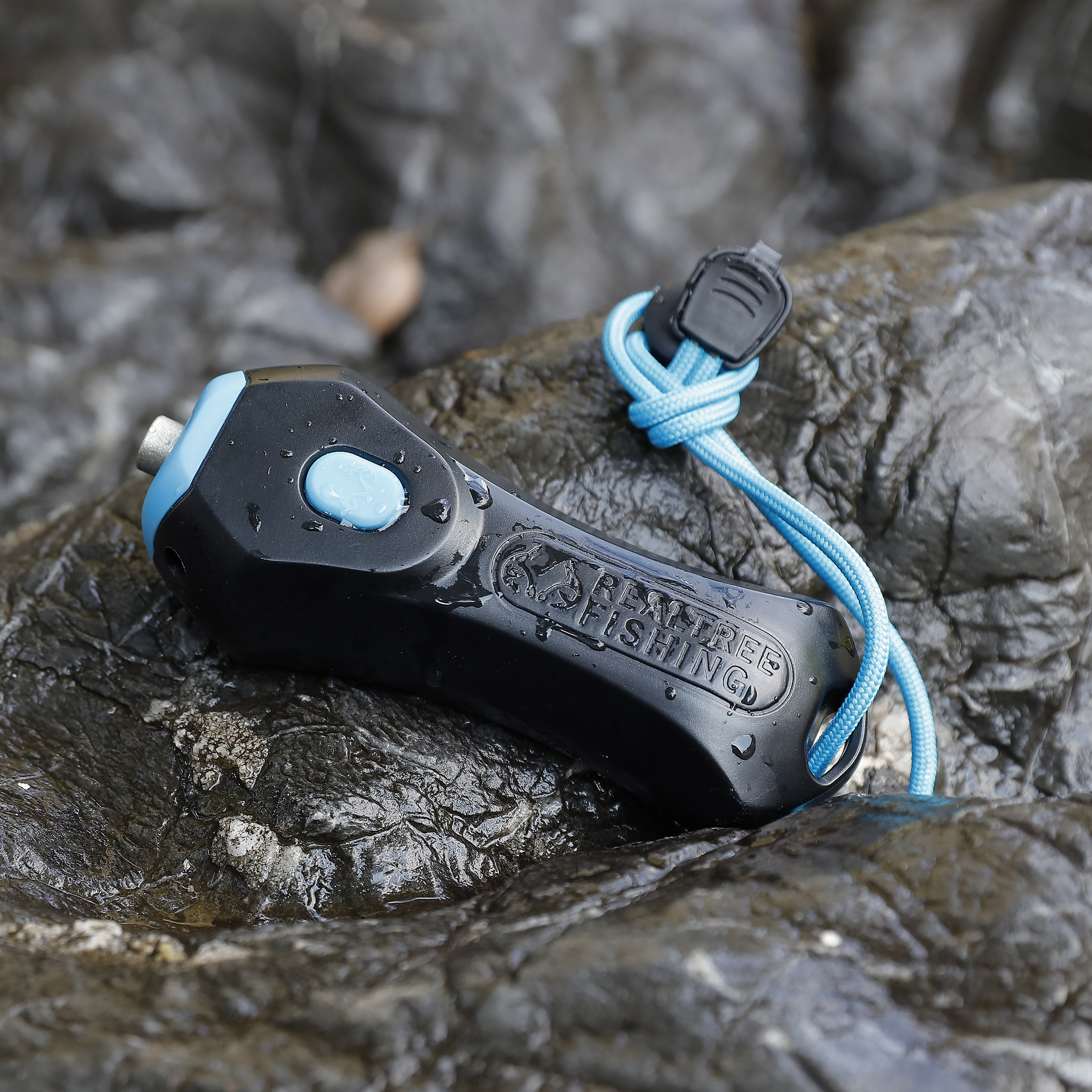 (2 pack) Realtree Electric Fishing Line Stripper with Grinding Stone Black and Blue