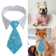 thumbnail image 2 of RKSTN Dog Collar Cw12 Pet Tie Tie Dog Tie Striped Collar Collar Scarf Fake Collar Drool Towel Bow Blue, 2 of 2