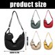 thumbnail image 3 of Large Capacity Shoulder Bag for Women Simple Nylon Messengers Bag Trend Dumplings Bag Fashiomable Casual Crossbody Bag Yellow, 3 of 4
