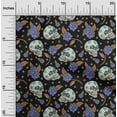 thumbnail image 2 of oneOone Velvet Black Fabric Skull Dress Material Fabric Print Fabric By The Yard 58 Inch Wide-aB, 2 of 5