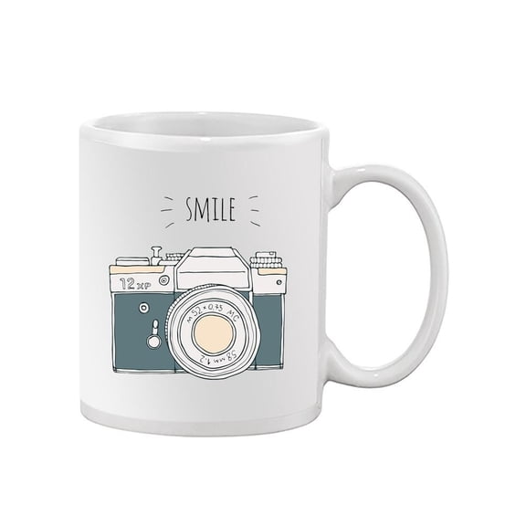 Smile, Retro Camera Design. Mug  -Image by Shutterstock,