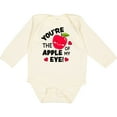 thumbnail image 3 of Inktastic Youre the Apple of My Eye Valentine Pun with Cute Apple Boys or Girls Long Sleeve Baby Bodysuit, 3 of 5