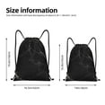 thumbnail image 4 of Kdxio Black Marble Texture Abstract Print Drawstring Backpack Bag,Waterproof Draw String Back Sack, Gym Drawstring Bags Swim Bag For Unisex, 4 of 9