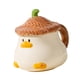 thumbnail image 5 of Taza de café de cerámica, taza de té, creativa, linda taza de cereales con forma de pato de dibujos animados para el hogar marrón, 5 of 9