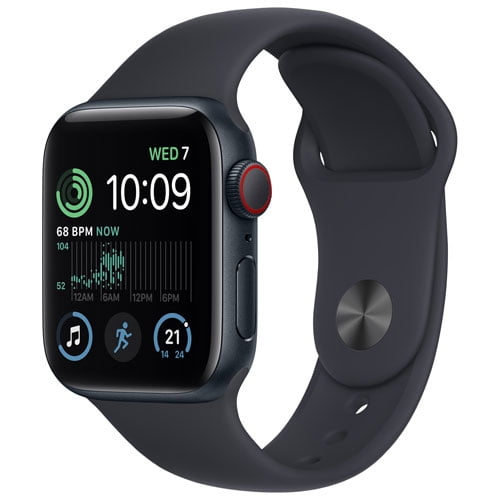 Restored Apple Watch Series SE (2022) (GPS + Cellular) 44mm Smartwatch with Aluminum Case with Sport Band Open Box