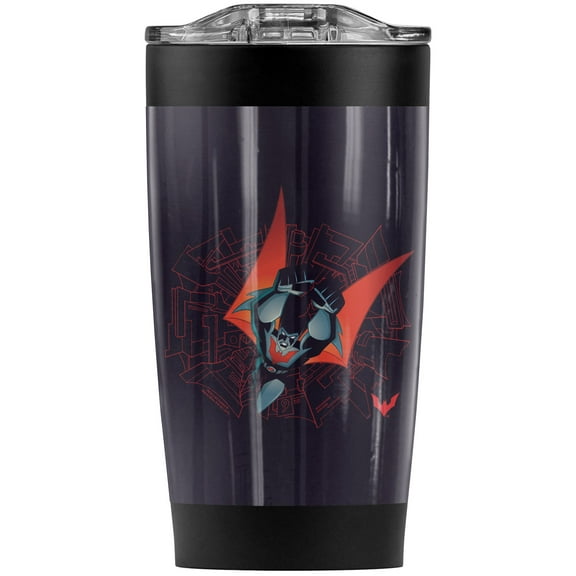 Batman Beyond Swooping Down Stainless Steel Tumbler 20 oz Coffee Travel Mug/Cup, Vacuum Insulated & Double Wall with Leakproof Sliding Lid | Great for Hot Drinks and Cold Beverages