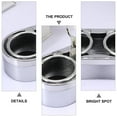 thumbnail image 3 of TUIBELYN Car Cup Holder Double Bottle Mount Organizer Car Accessories Silver, 3 of 6