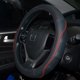 thumbnail image 1 of Qianbao Funda Para Volante De Coche De Cuero Negro Suave Y Genuino, Universal, Se Adapta A Tamaños De 14 Pulgadas, Inodoro, Antideslizante, Elegante, Excelente Agarre Y Fácil Instalación (Pequeño (13,, 1 of 5