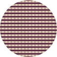 thumbnail image 1 of Ahgly Company Machine Washable Indoor Round Transitional Dark Raspberry Purple Area Rugs, 3' Round, 1 of 7