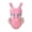 Pink, variant on Girls One Piece Cartoon Swimsuit with Colorful Ruffles Design Cute Character Swimwear Size 3-6Y