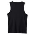 thumbnail image 4 of Minjewel Men Solid Color Casual Sleeveless Tank Top,Black S, 4 of 6