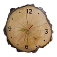 thumbnail image 4 of DimyFew Wall Clock Rustic Wooden Silent Hanging Clock Farmhouse Decor Quiet Kitchen Classroom Decorative Watch Timepiece Suitable for Office Home Decoration F 25cmx25cmx3mm, 4 of 8