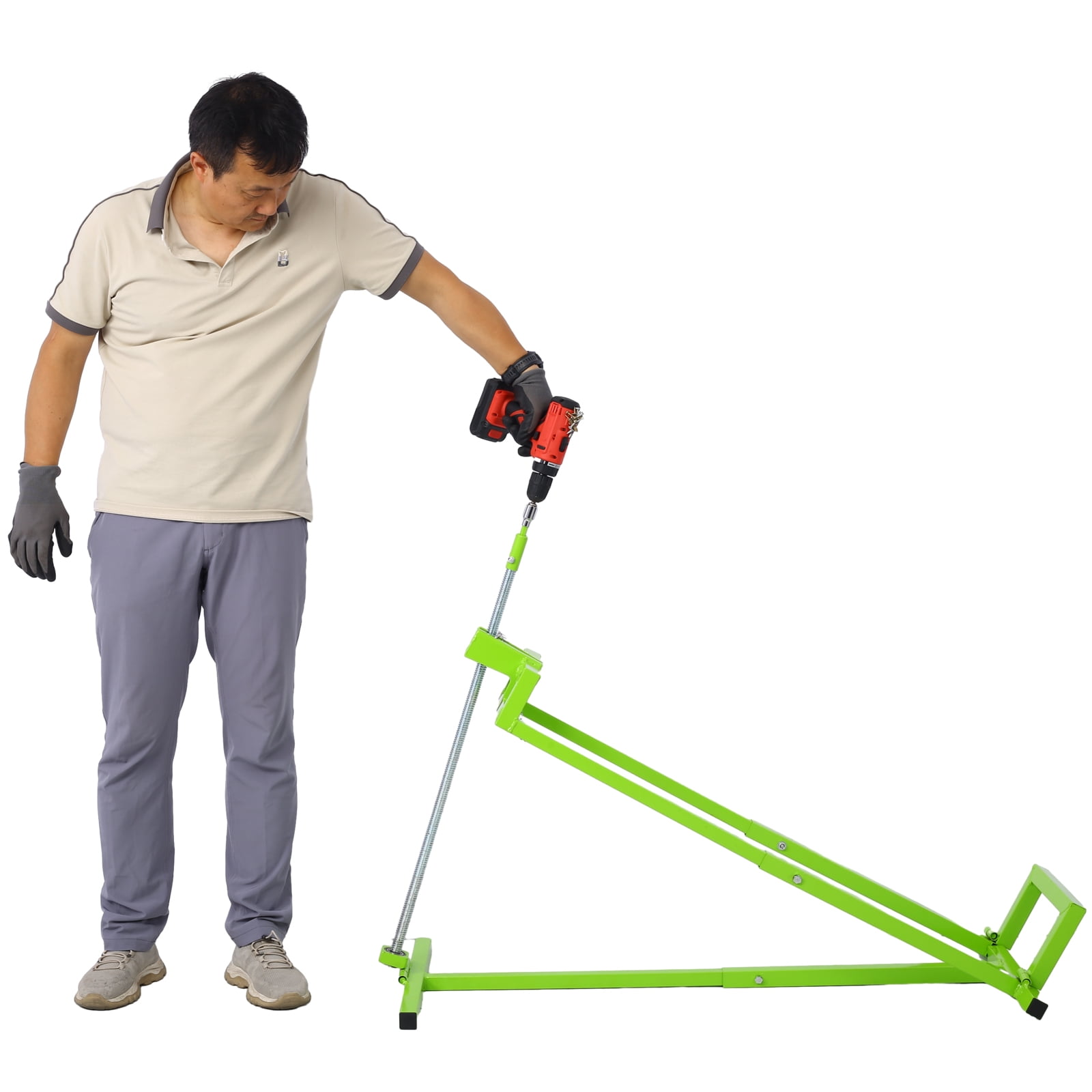 Lawn Tractor Lift, 45° Tilt Adjustable Universal Lawn Mower Lift, 800 Lbs Capacity Lawn Tractor Lifter, Easy Lawn Mower Lift for Cleaning Aid,Green